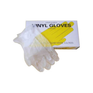 Powdered Disposable Vinyl Hand Gloves 100 Pcs